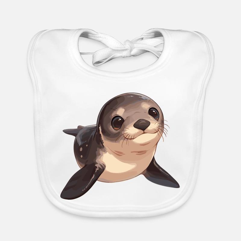 Seelöwen Seelöwe Baby Bio-Lätzchen