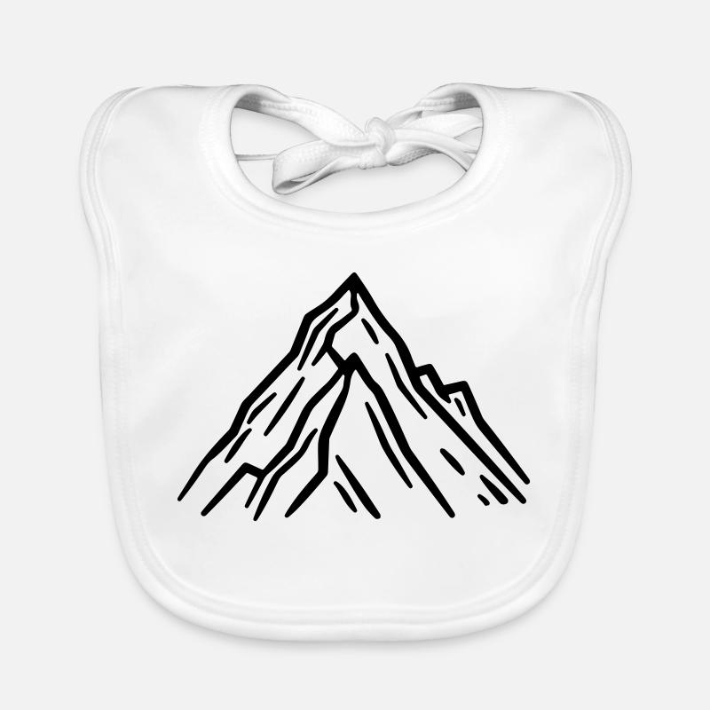 Mountains Symbol Rocks Organic Baby Bibs