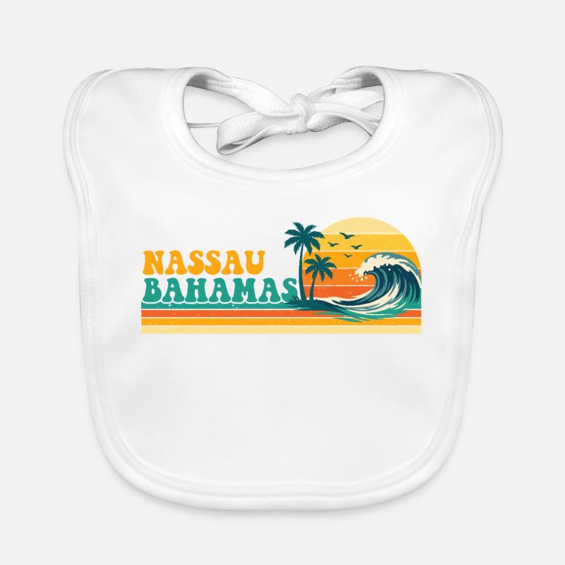 Nassau Bahamas Retro Beach Spring Break Kreuzfahrt Baby Bio-Lätzchen
