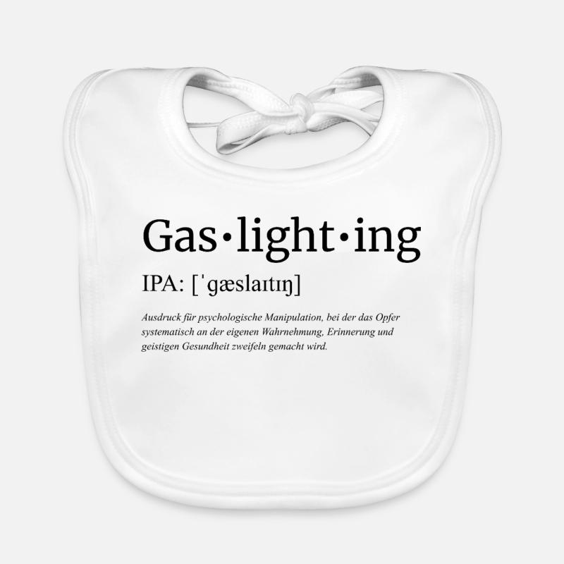 Gaslighting - Baby Bio-Lätzchen - Weiß