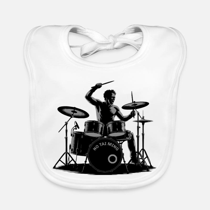 Drums - Drums No Tai Ming Pun No Timing Organic Baby Bibs