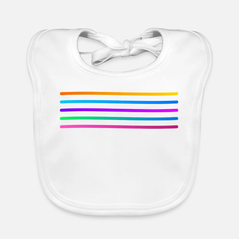 Motif de rayures arc-en-ciel Bavoir bio Bébé