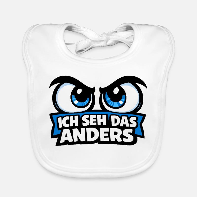 I see it differently – Comic Eyes Statement Motif Organic Baby Bibs