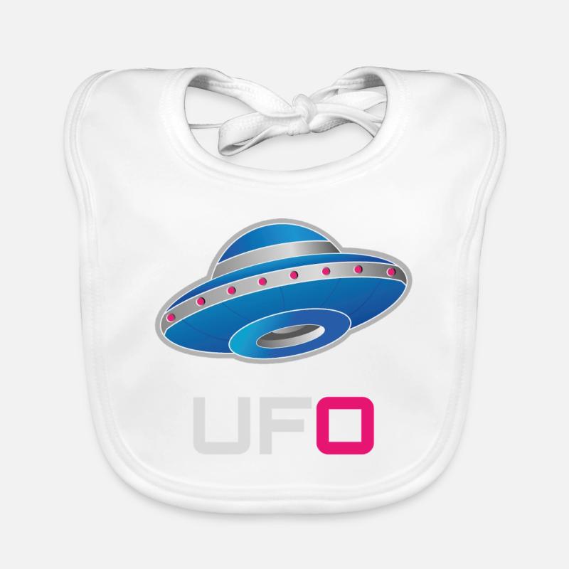 Futuristic Neon UFO Organic Baby Bibs