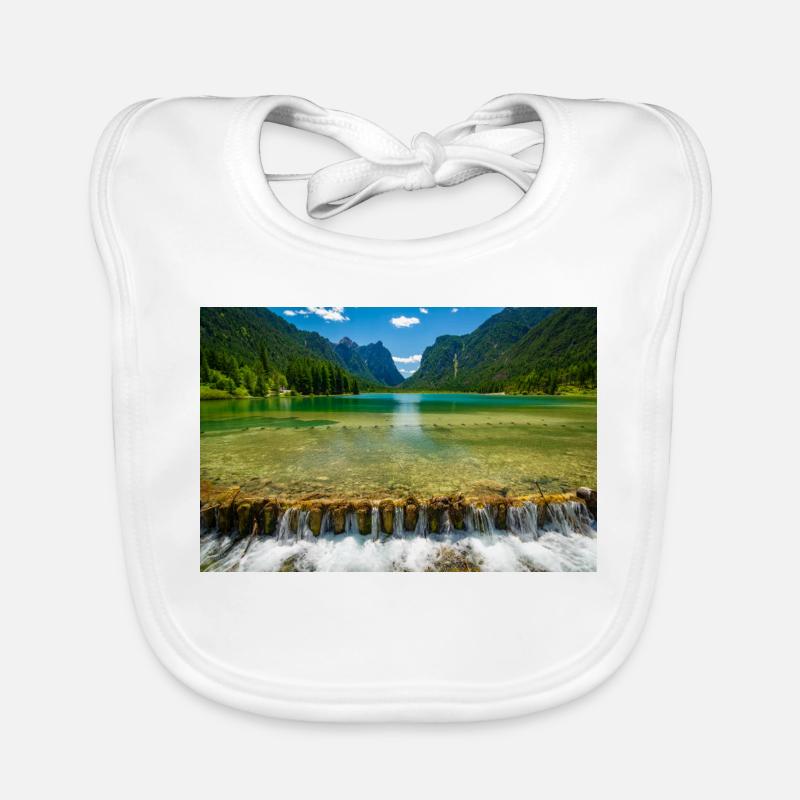 Toblacher See in den Dolomiten Baby Bio-Lätzchen