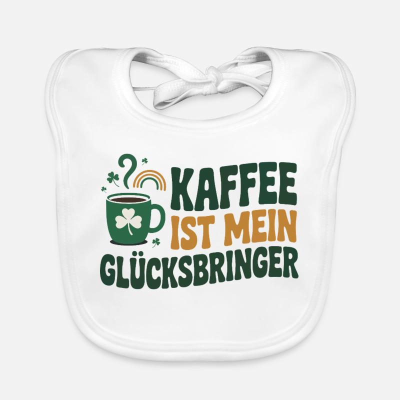 Kaffee ist mein Glücksbringer Baby Bio-Lätzchen