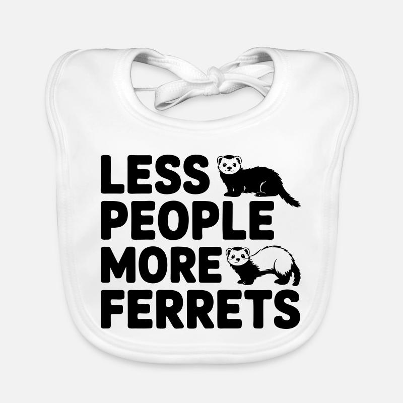 Frettchen - Moins de gens Plus de furets Bavoir bio Bébé