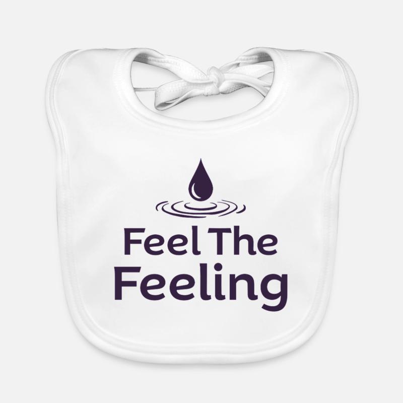 Feel the Feeling Mindfulness Water Drops Organic Baby Bibs
