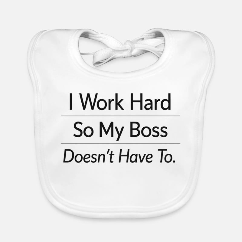 Stress, idiot, travail, emploi, patron de bureau, drôle. Bavoir bio Bébé