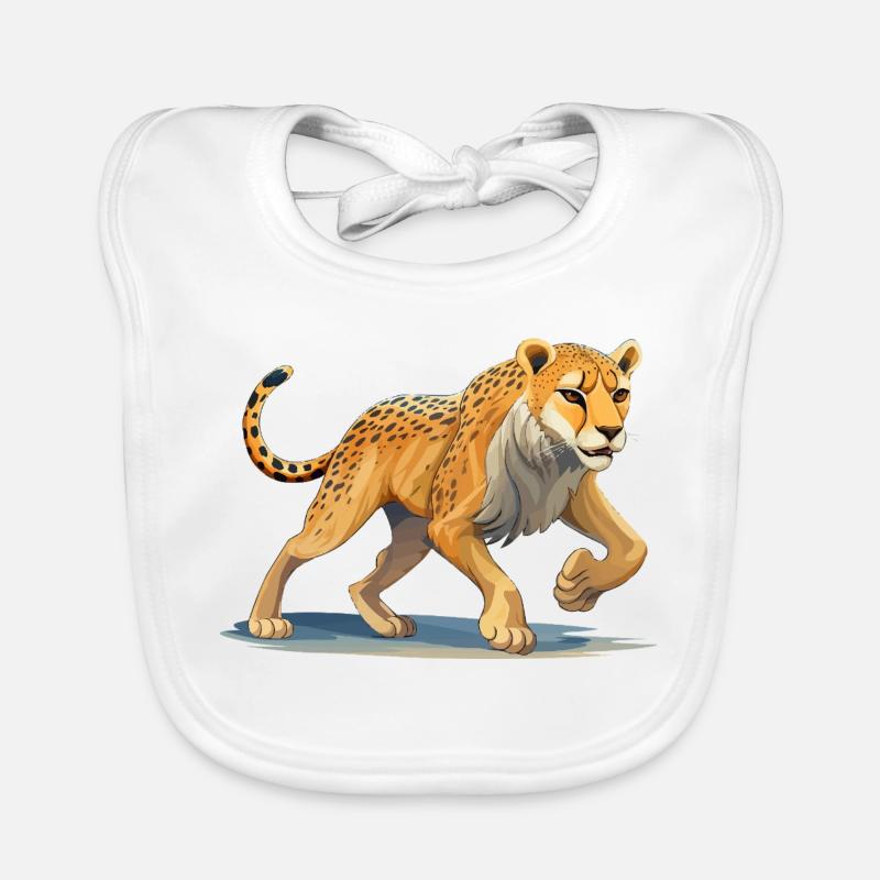 Illustration dynamique du guépard Bavoir bio Bébé