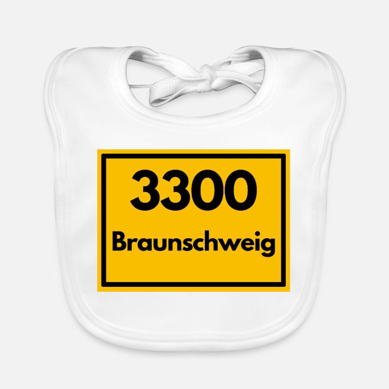 OLD POSTCODE POSTCODE RETRO 3300 BRAUNSCHWEIG Organic Baby Bibs