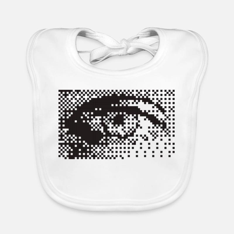 Mitternachts-Pixel-Augenmuster Baby Bio-Lätzchen