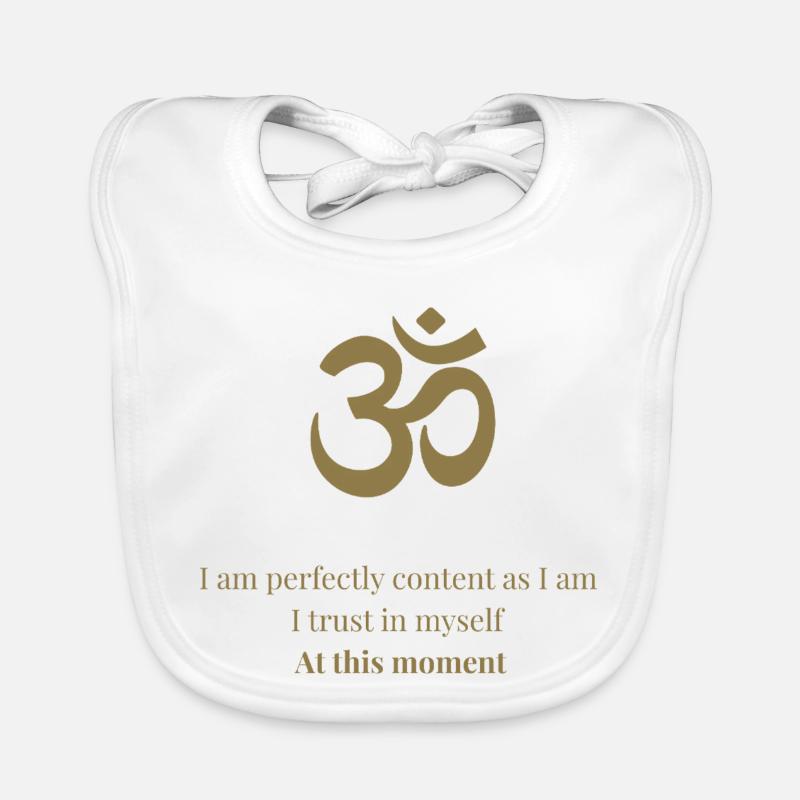 OM Mantra – I am perfectly content Baby Bio-Lätzchen