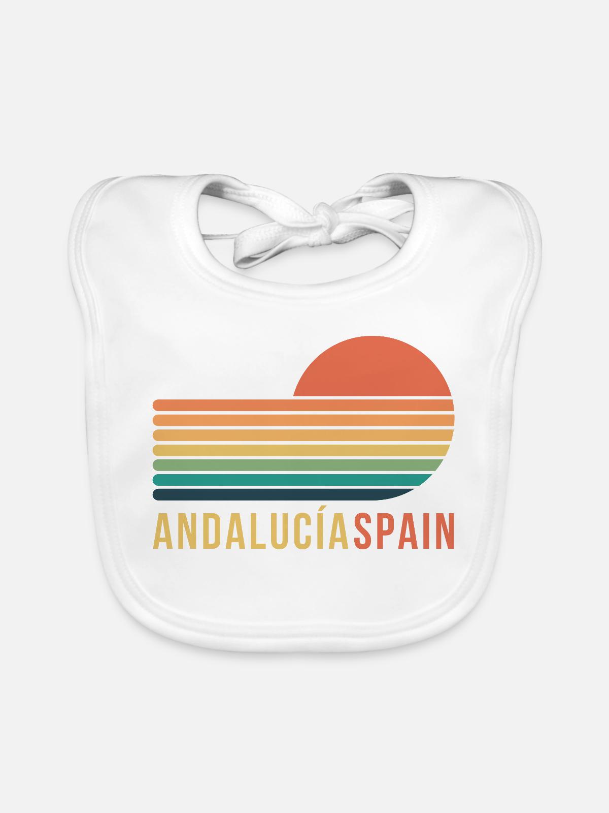 Andalusien, Spanien - Baby Bio-Lätzchen - Weiß - Vorne