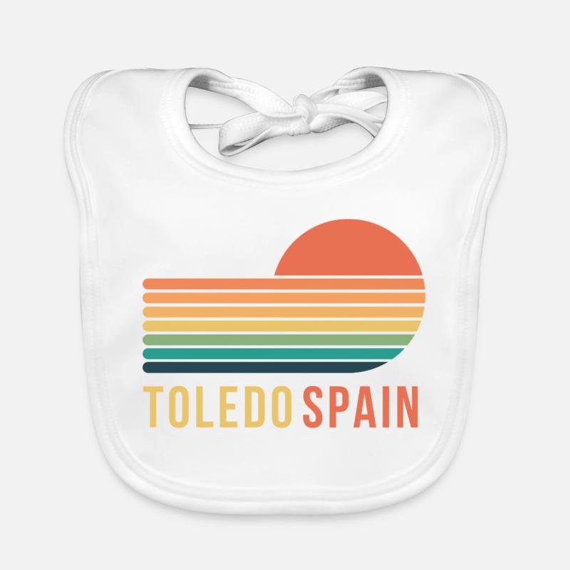 Toledo Spain Retro Organic Baby Bibs
