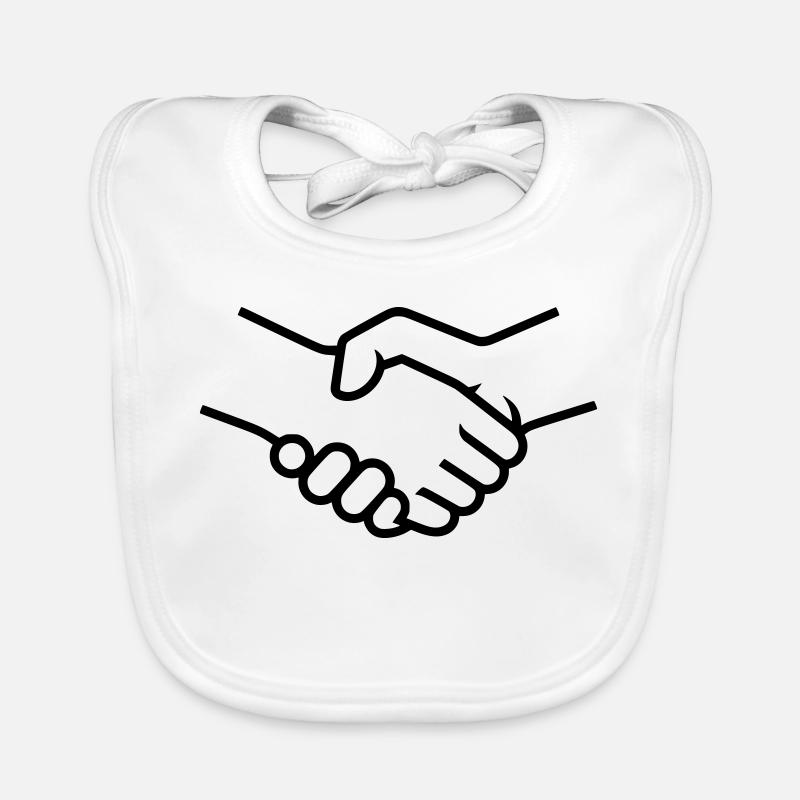 Poignée de main Travail d’équipe Bavoir bio Bébé