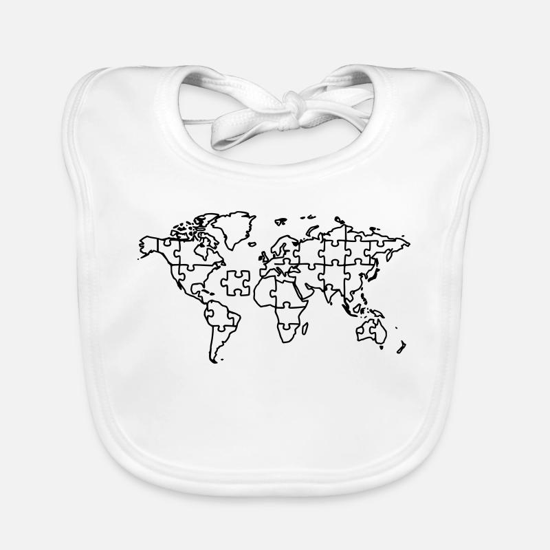  Weltkarte Puzzle Erde Global Baby Bio-Lätzchen