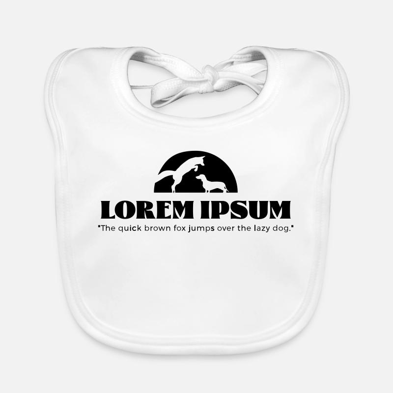 LoremIpsum – le renard brun rapide ... Bavoir bio Bébé