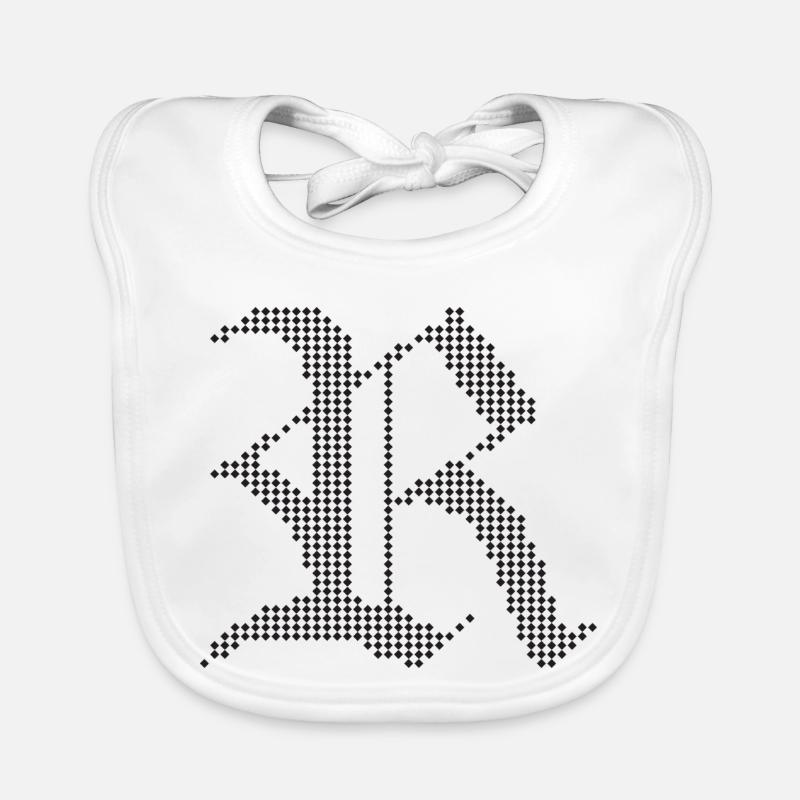 Typografisches R-Gotik-Buchstabendesign Baby Bio-Lätzchen