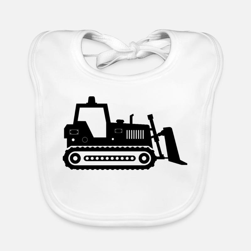 Bulldozer Bavoir bio Bébé