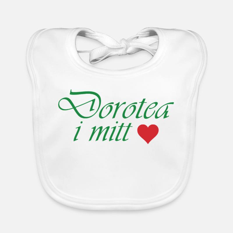 Dorotea dans mon cœur Bavoir bio Bébé