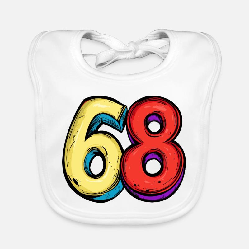 68 chiffres colorés Bavoir bio Bébé