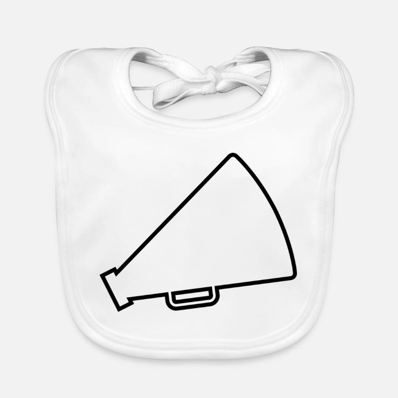 Megaphone Cheerleader Organic Baby Bibs