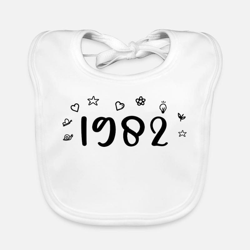 1982 Anniversaire 1982 Retro 1982 Bavoir bio Bébé