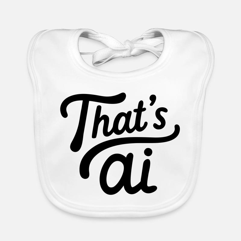 « C’est de l’IA » Typographie manuscrite Bavoir bio Bébé