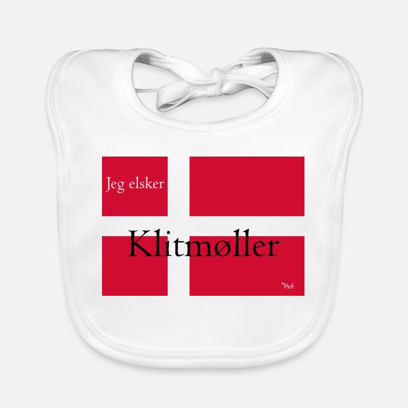 Drapeau danois de Klitmøller Bavoir bio Bébé