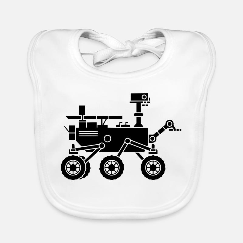  Mars Rover Roboter Silhouette Baby Bio-Lätzchen