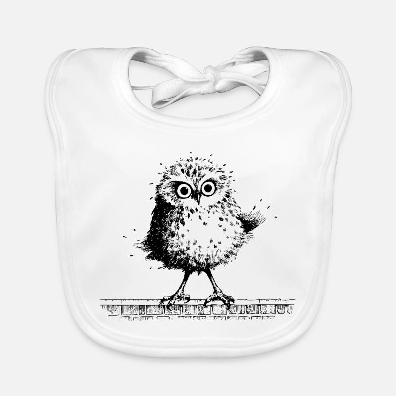 putzige Eule Baby Bio-Lätzchen