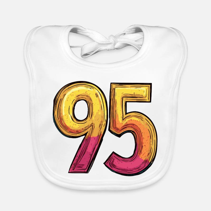 Chiffre 95 coloré Bavoir bio Bébé
