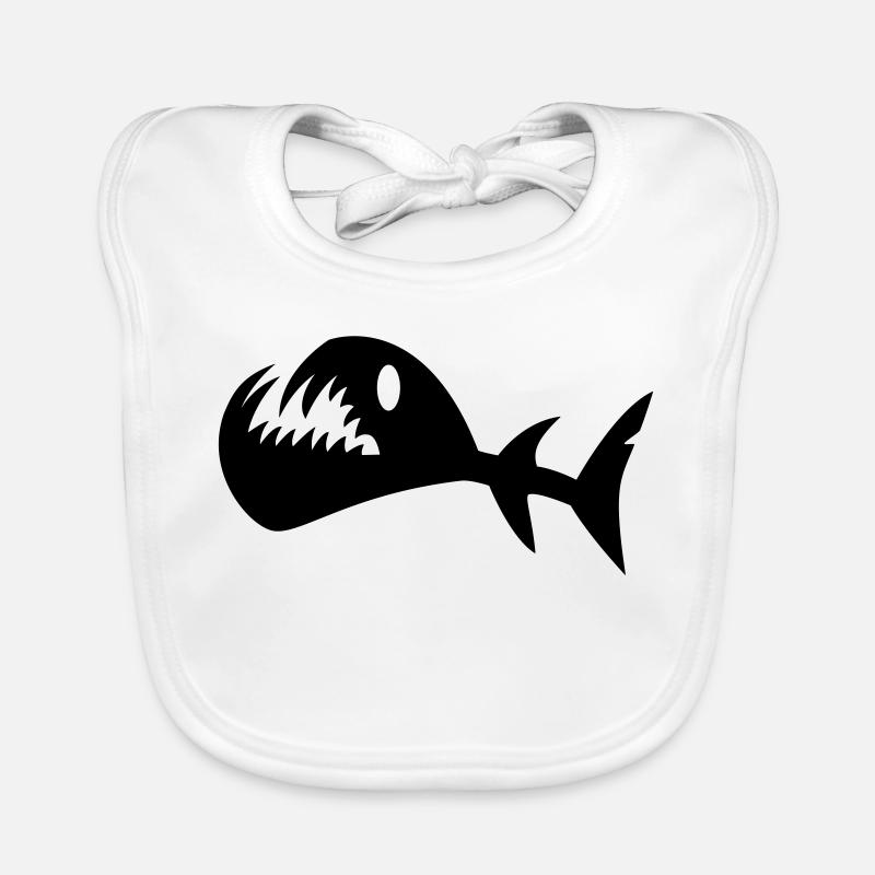 Battle Swimmer Fish Organic Baby Bibs