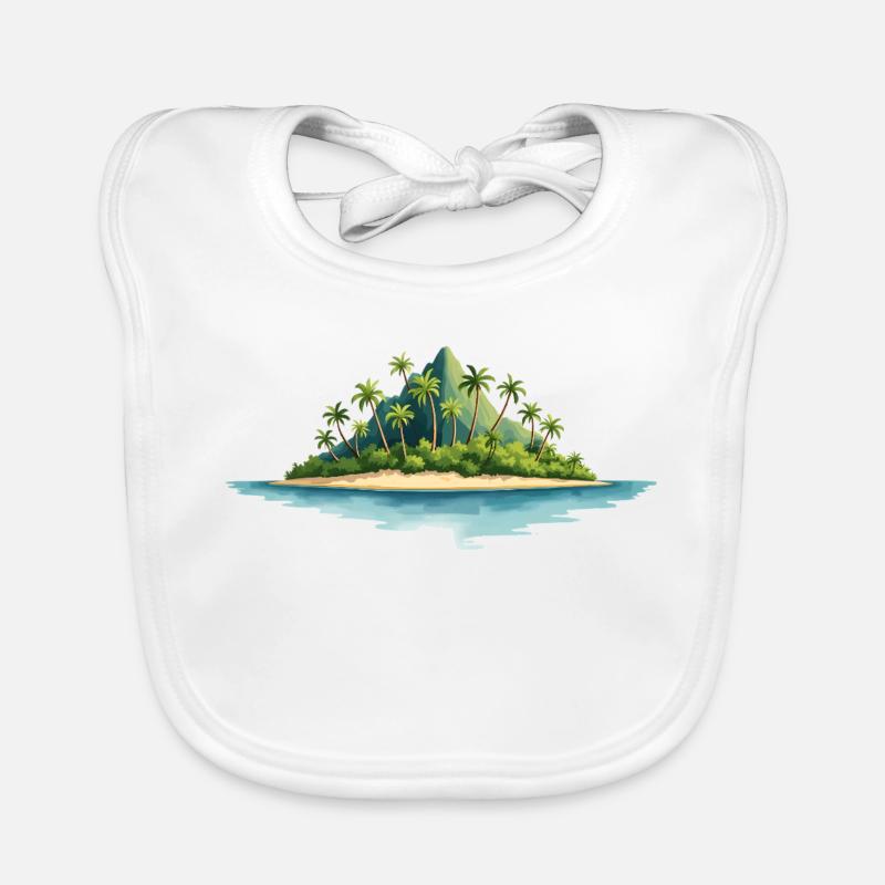 Île tropicale Bavoir bio Bébé