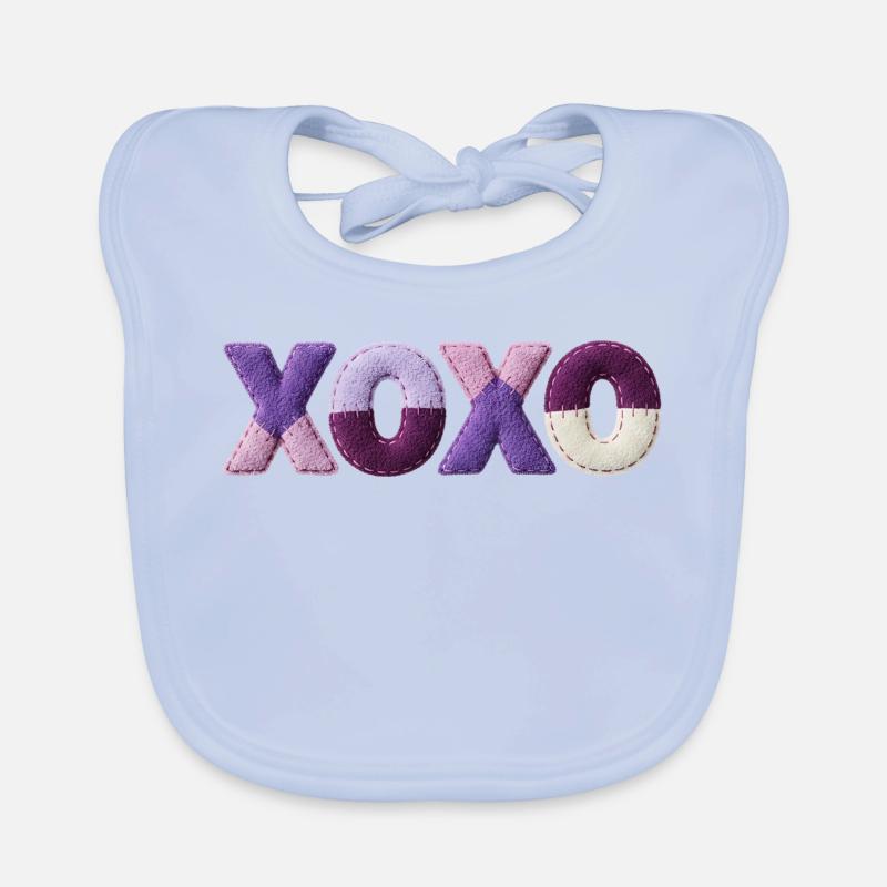 XOXO Patchwork Love Vintage Cute Style Baby Bio-Lätzchen