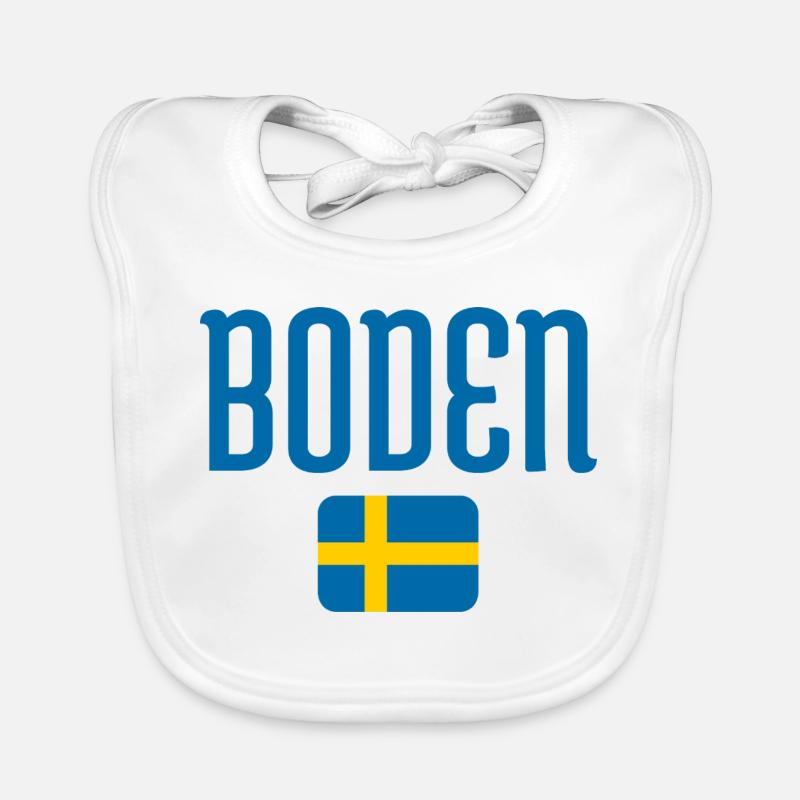 Boden Sweden Flag Typography Organic Baby Bibs
