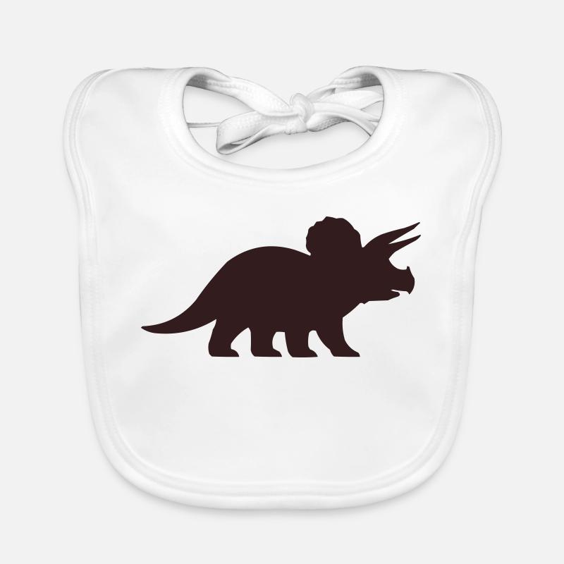 Triceratops-Silhouette Baby Bio-Lätzchen