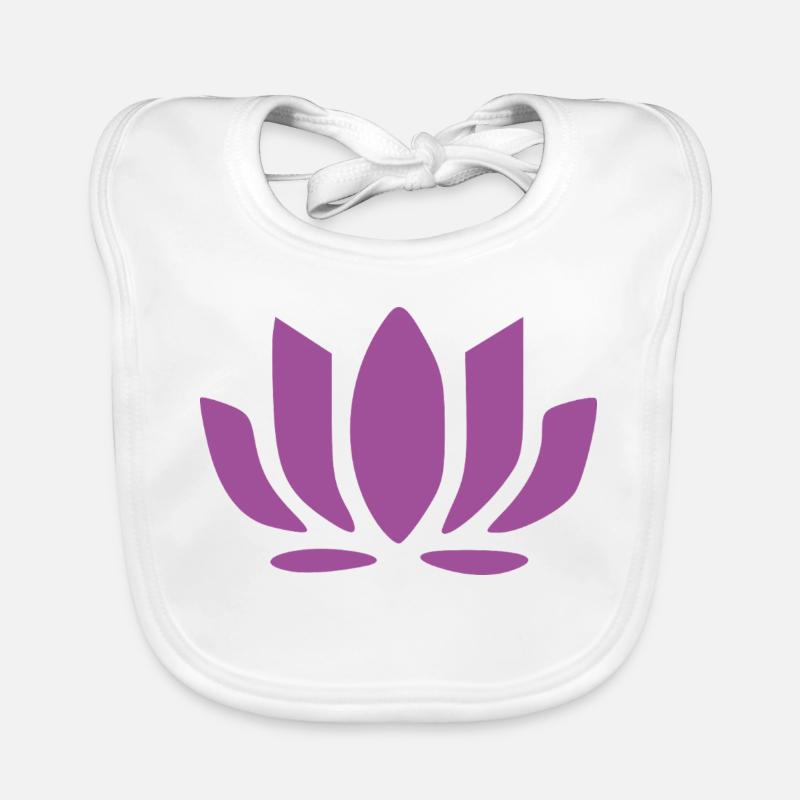 Fleur de lotus Fleur de lotus Fleur de lotus Fleur de violette Fleur de yoga Bavoir bio Bébé