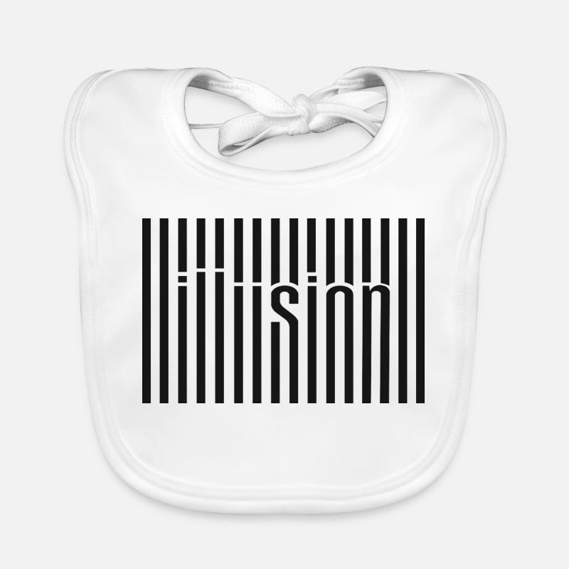 Illusion Barcode Textkunst Baby Bio-Lätzchen