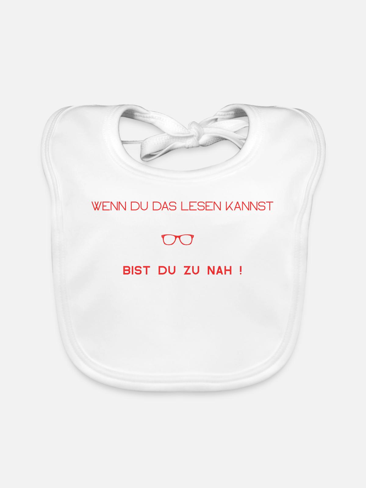 LIEBEVOLL Nähe - Baby Bio-Lätzchen - Weiß - Vorne