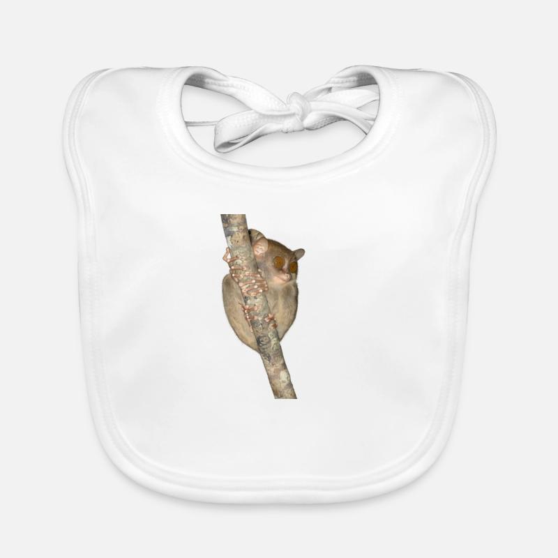 Nächtlicher Kletterer Primat Baby Bio-Lätzchen