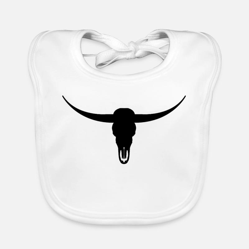 Longhorn head skull Organic Baby Bibs