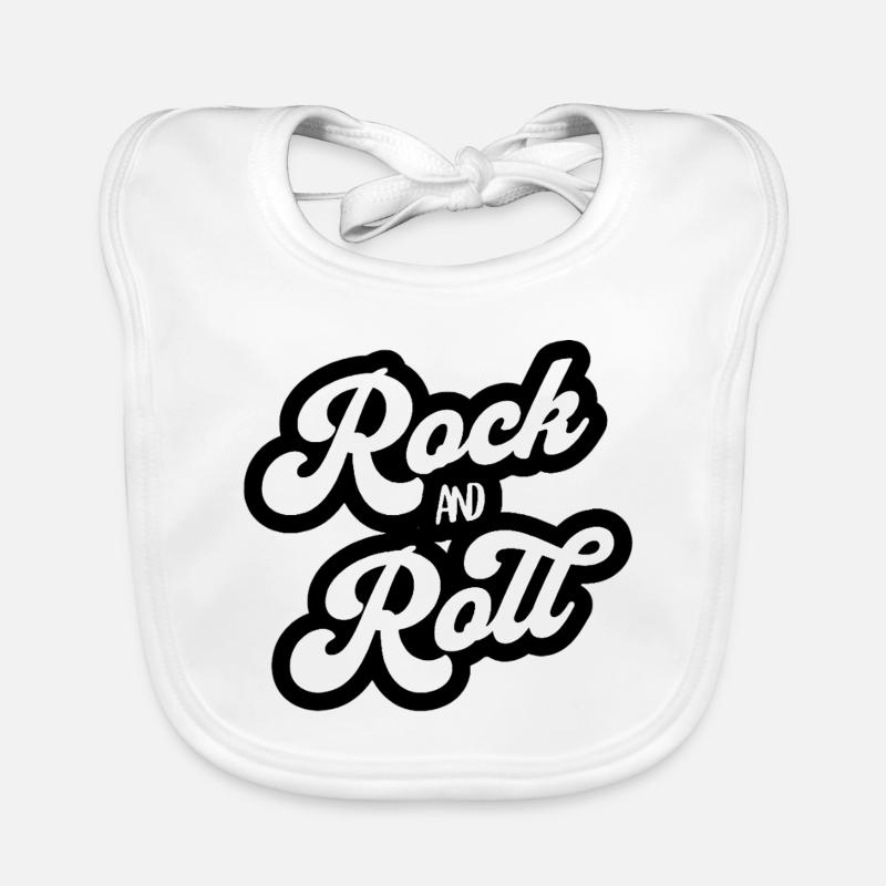 Rock'n'Roll-Vintage-Skript Baby Bio-Lätzchen