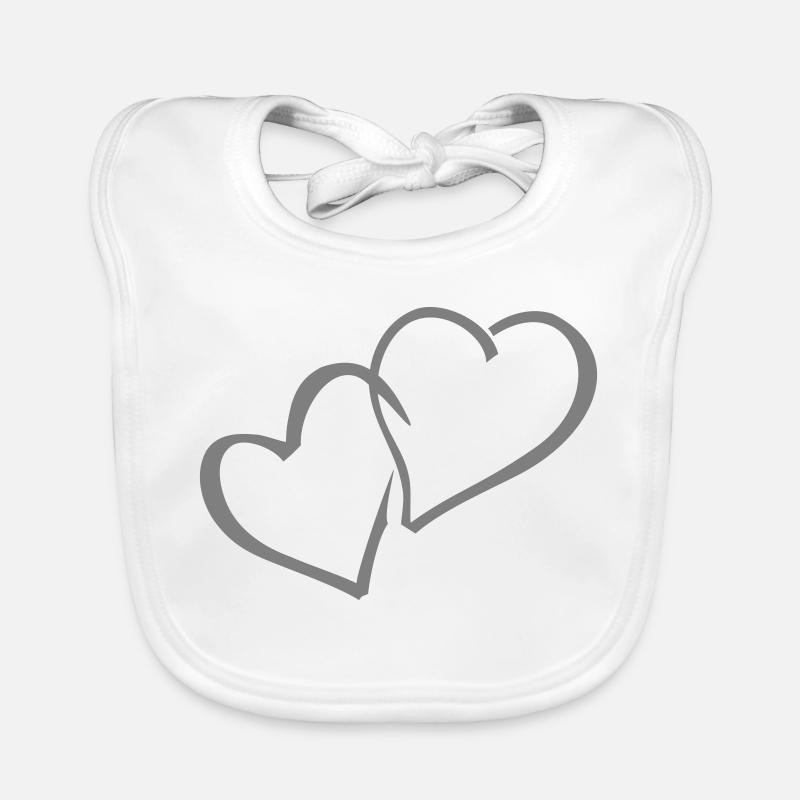 cœurs cœurs cœurs Bavoir bio Bébé