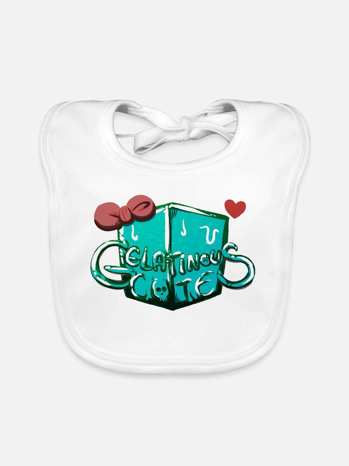 Gelatinous Cube - Baby Bio-Lätzchen - Weiß - Vorne