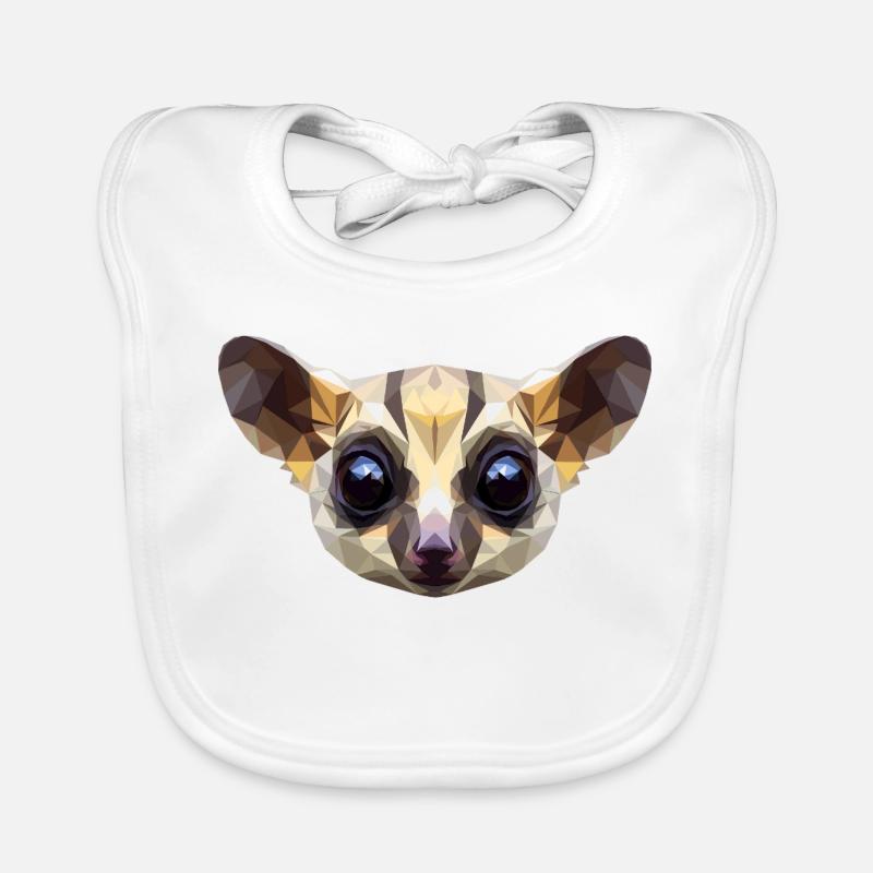 Galago Buisson Bébé Singe Galagos Singe Mignon Galago Bavoir bio Bébé