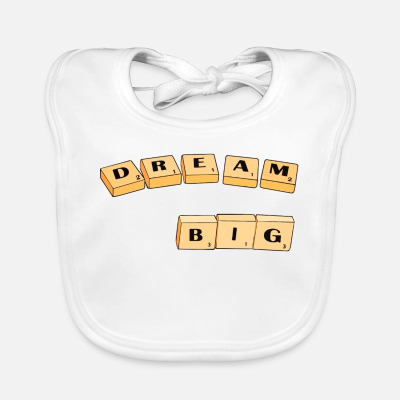 Dream Big Block Typografie Baby Bio-Lätzchen