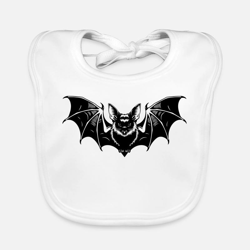 Bat Gothic Illustration Bavoir bio Bébé