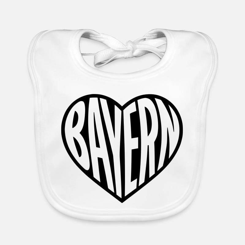 Typographie du cœur de Bavière Bavoir bio Bébé